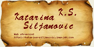 Katarina Siljanović vizit kartica